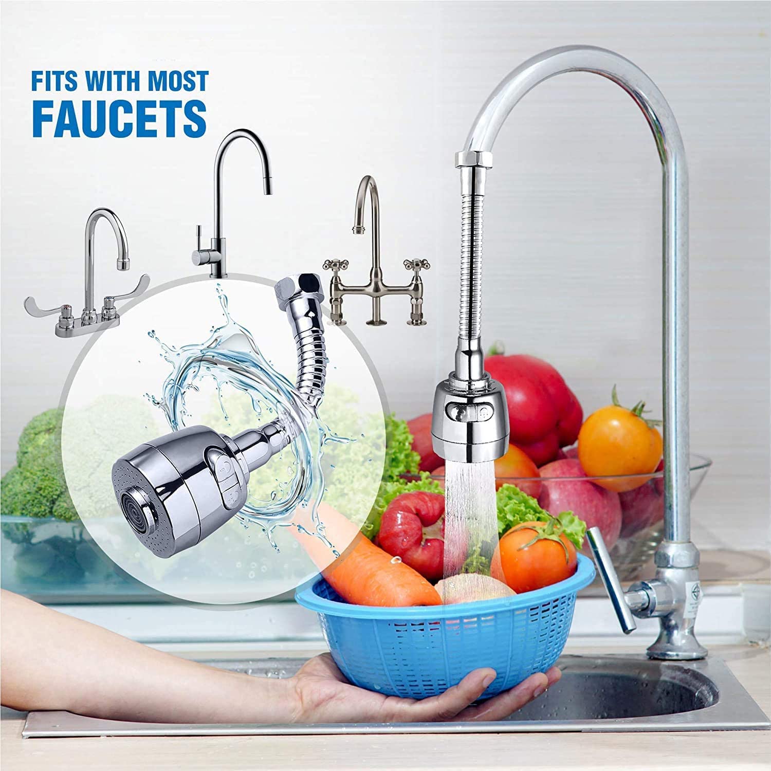 0596 Faucet Sprayer Attachment Jaywayne Kitchen Faucet Sprayer Movable Kitchen Faucet Head 360° Rotatable Anti -Splash Tap Booster Shower and Water Saving Faucet for Kitchen (1 Pc) 0596 Faucet Sprayer Attachment Jaywayne Kitchen Faucet Sprayer Movable Kitchen Faucet Head 360° Rotatable Anti -Splash Tap Booster Shower and Water Saving Faucet for Kitchen (1 Pc)